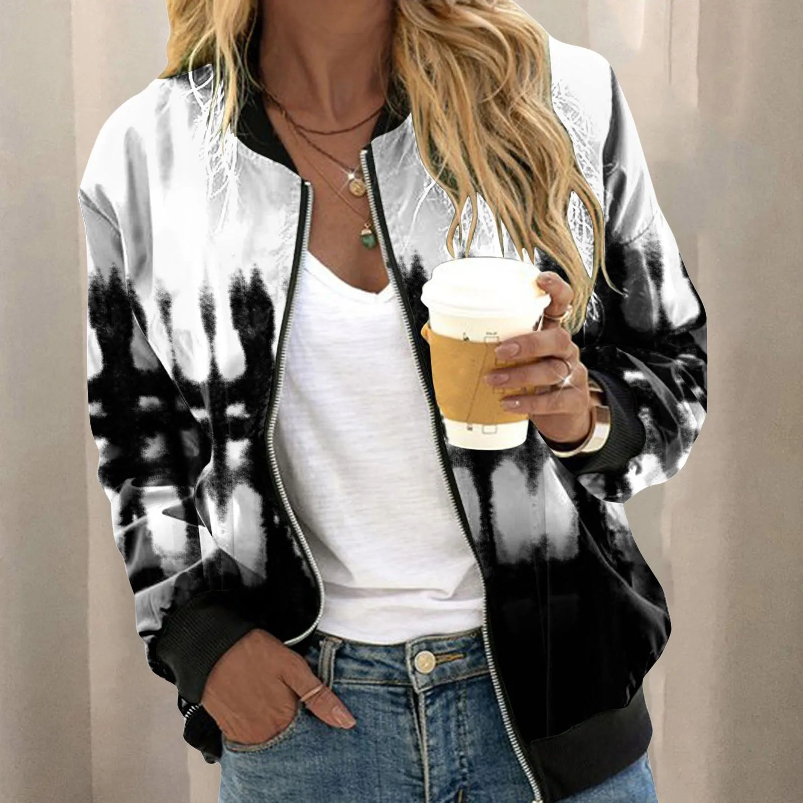 🌼 Women’s Casual Lightweight Zip-Up Jacket – Stylish & Cozy for Every Day 🧥