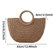 Spacious Straw Woven Crossbody Bag | OWNLUXE