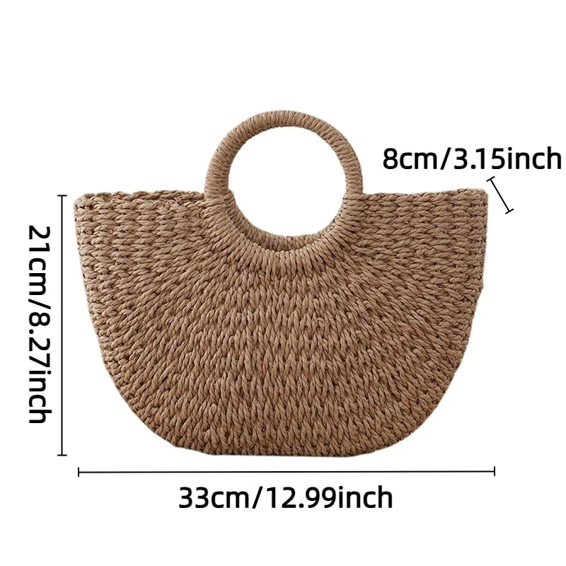 Spacious Straw Woven Crossbody Bag | OWNLUXE
