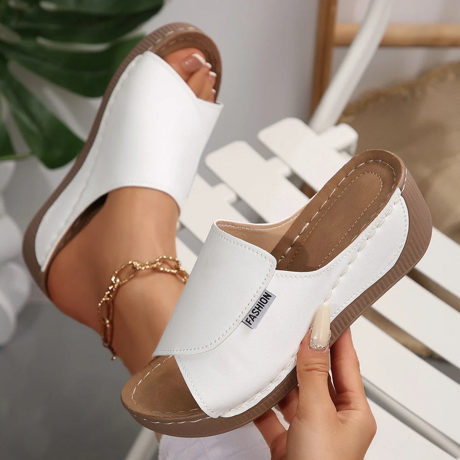 Women’s Wedge Slippers – Open-Toe Summer Sandals