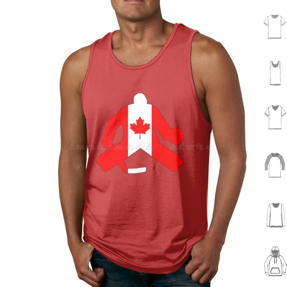 Canadian Flag Goalie Tank Top – Sports Basketball Football Soccer Tee | OWNLUXE
