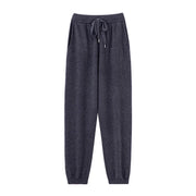 Wool Relaxed-Fit High-Waist Knit Pants | OWNLUXE