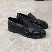 Women's Leather Retro Flats – Shop at OWNLUXE