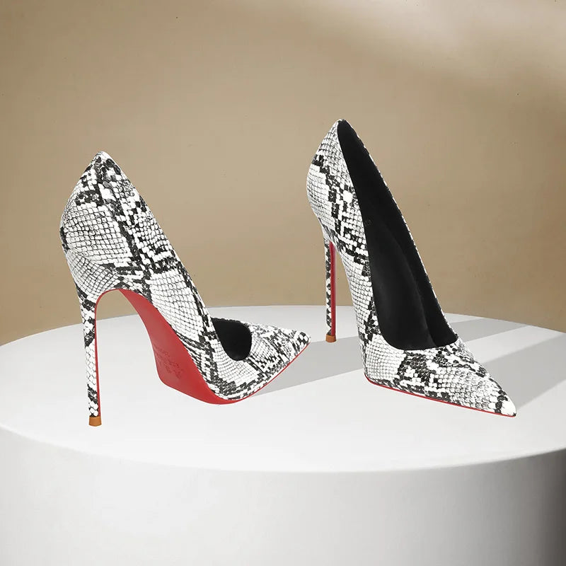 Women's Snake Patterned Heels | OWNLUXE