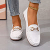 Women's Low Heel Loafers (Beige) | OWNLUXE