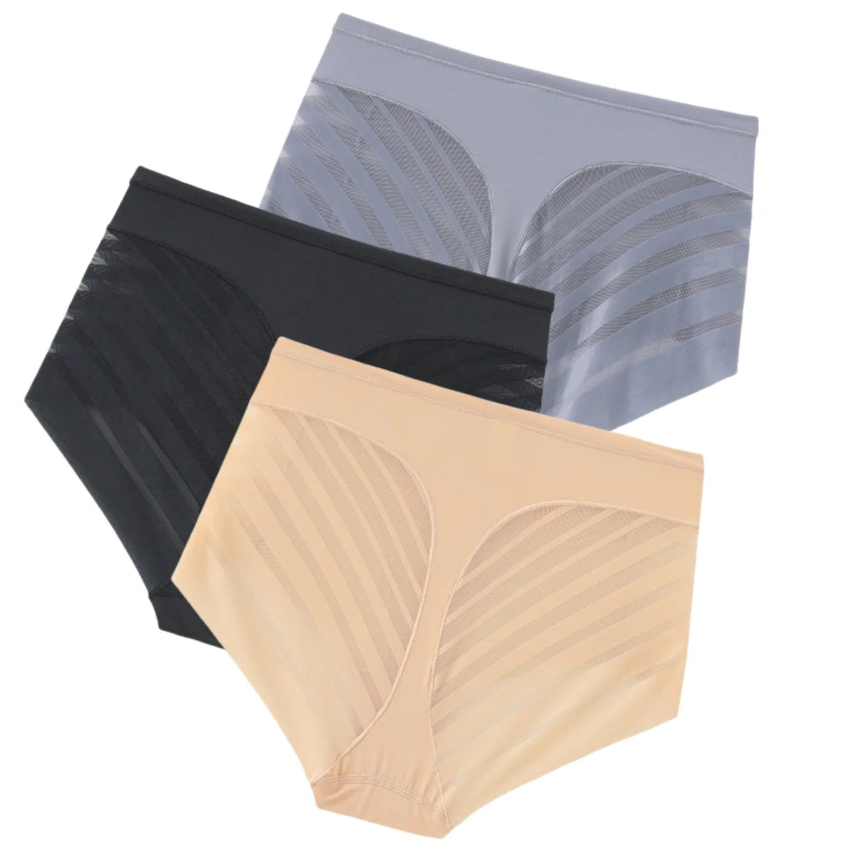 Mesh Striped Extended-Size Body Shaper | OWNLUXE