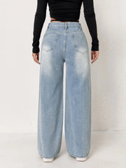 Women's Wide Leg Denim Pants Jeans | OWNLUXE