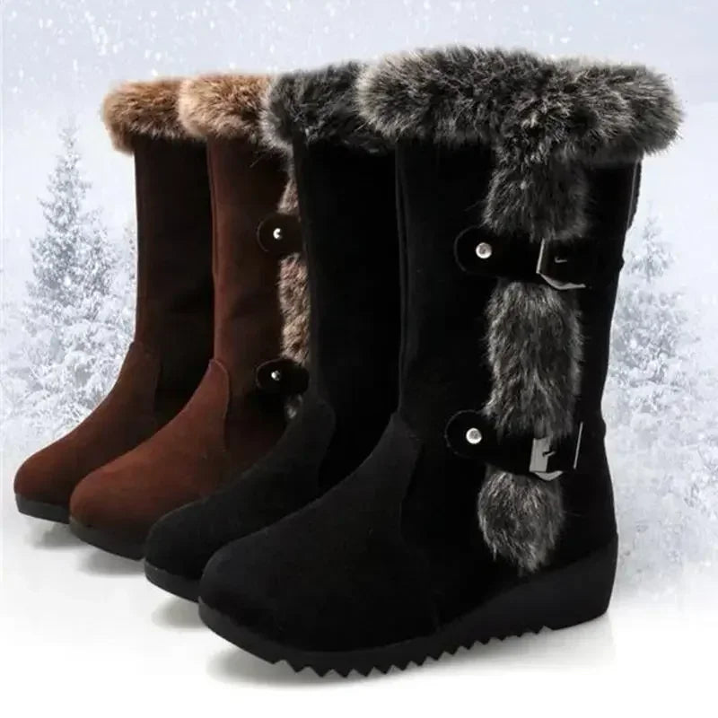 Winter Faux Fur Slip-On Snow Boots | Bottes d’hiver à fourrure synthétique, à enfiler