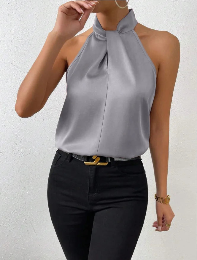 Women's Sleeveless Halter Top | OWNLUXE