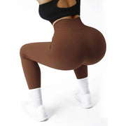 High-Waist Seamless Yoga Ribbed Leggings | OWNLUXE