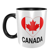 Maple Leaf Canada Canadian Is My Happy Place Mug Funny Ceramic Coffee Cups Tea Mugs Milk Cup Drinkware Gift for Friends