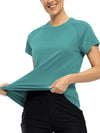 Short-Sleeve Round-Neck Sport Blouse | OWNLUXE