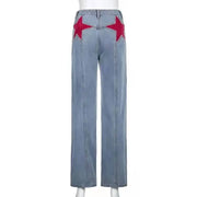 Women’s High-Waisted Flare Jeans with Embroidery