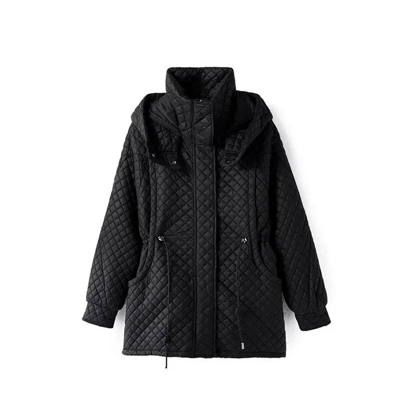 Women’s Long Hooded Winter Coat – Warm, Windproof & Light
