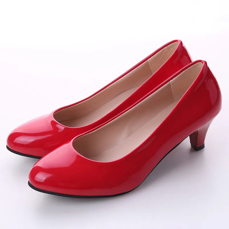 Shoes Ladies Pumps Medium Heel Nude Sexy High Heels Sandals | OWNLUXE