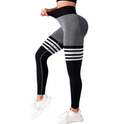 Striped High-Waist Yoga Seamless Leggings | OWNLUXE