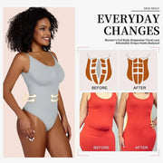 Smoothing Full Body Shapewear Bodysuit Thong for Women