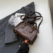 PU Leather Vintage Boston Bag | OWNLUXE