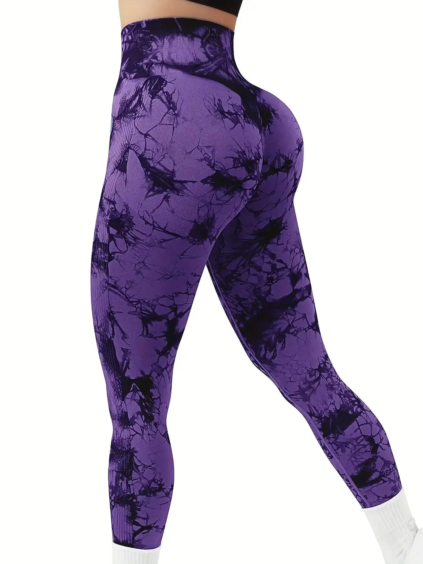 Tie-Dye Seamless High-Waist Yoga Leggings | OWNLUXE