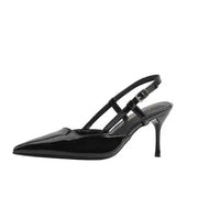 Women's High-Heel Leather Retro Pumps | OWNLUXE