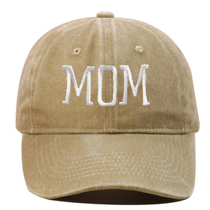 Mom and Dad letter embroidered baseball cap washed retro duckbill cap Father's Day Mother's Day best gift