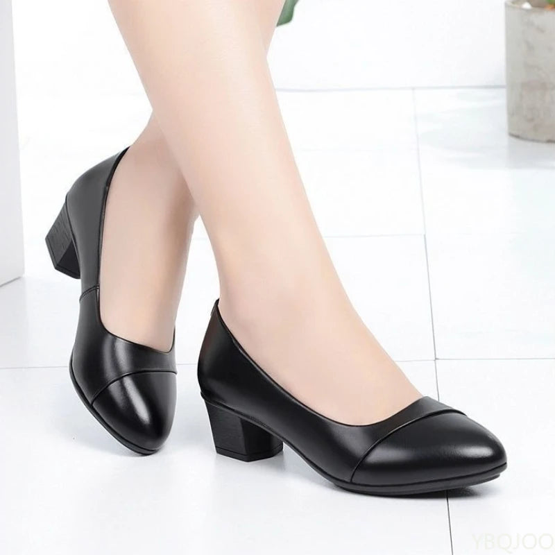 Women's Soft-Sole Comfort Mid Heels | OWNLUXE