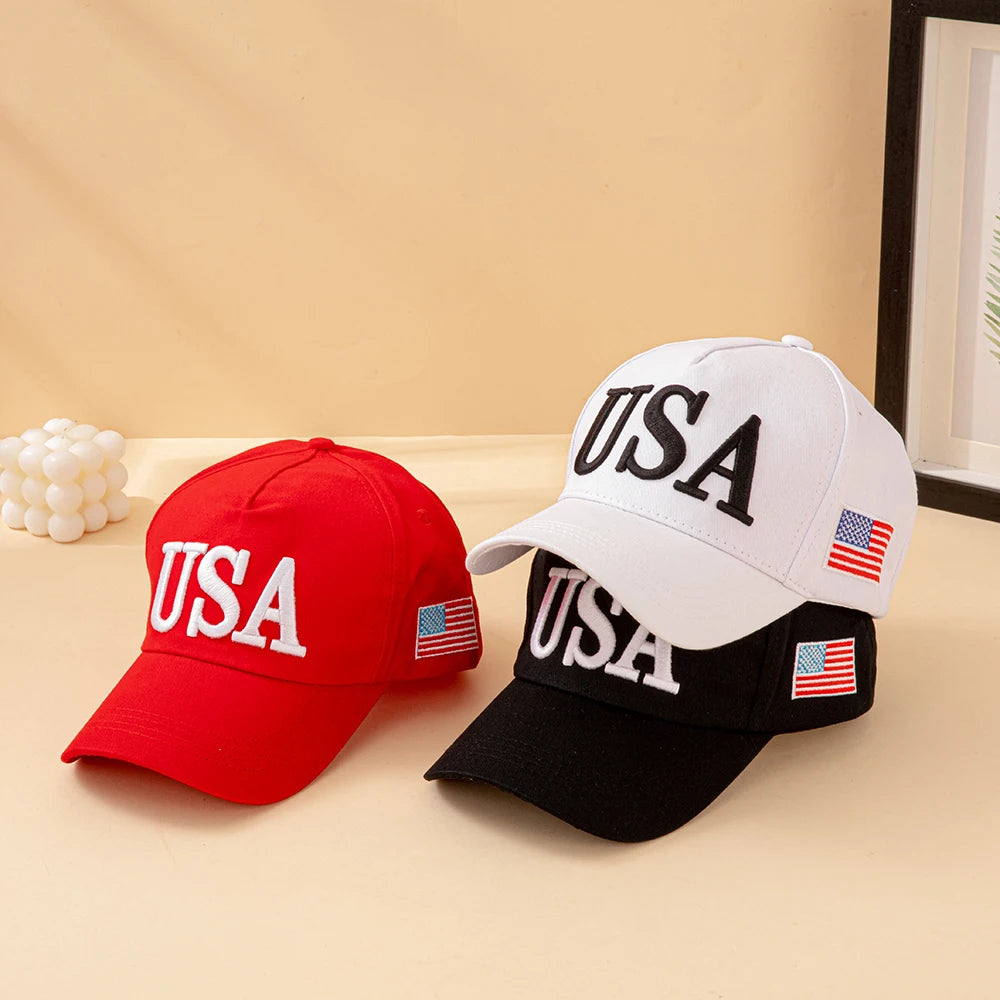 USA Flag Embroidered Baseball Cap | OWNLUXE