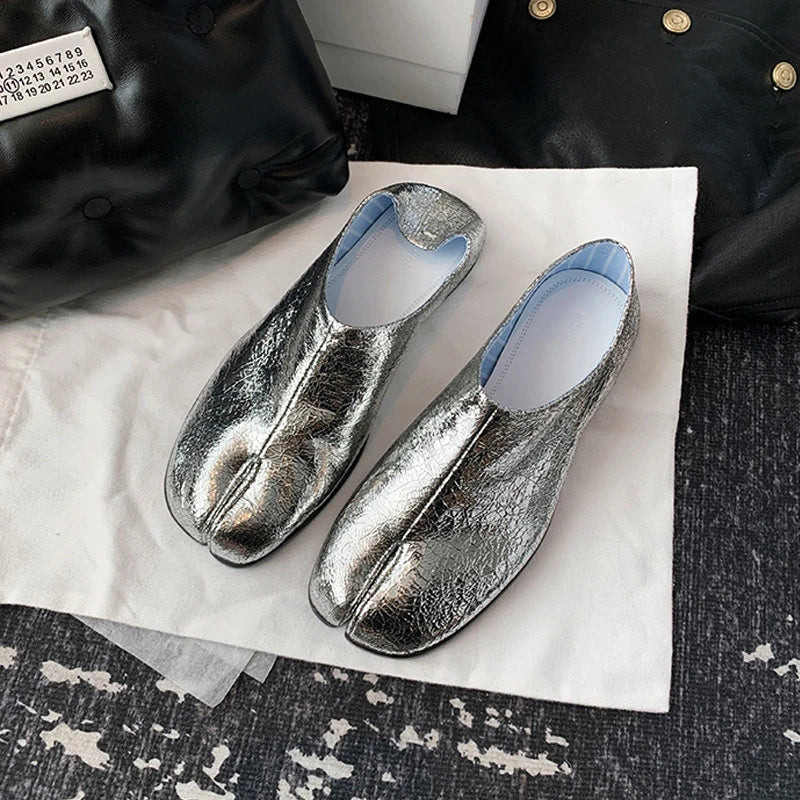 Women's Leather Loafers (Silver) – Shop at OWNLUXE