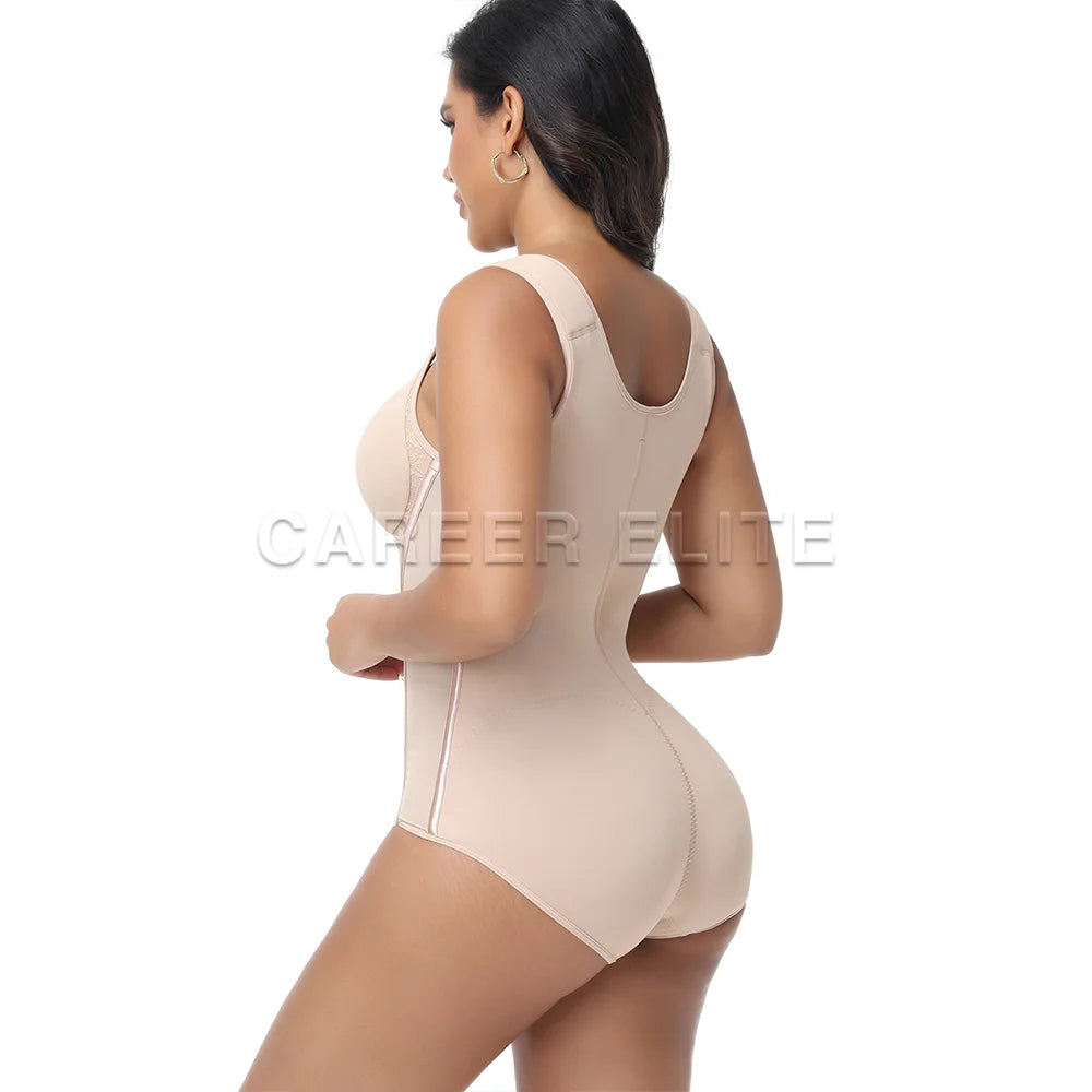 Firm Control Zip Bodysuit Shaper - Wire-Free Sculpting Shapewear | OWNLUXE