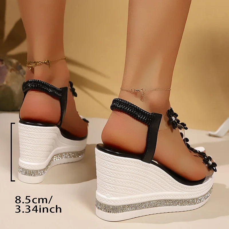Women's Platform Wedge Heels (White) – Shop at OWNLUXE