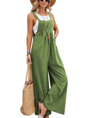 Wide-Leg Sleeveless Jumpsuit | OWNLUXE