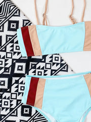 Women's High Waist Push Up Bikini (Sky Blue) | OWNLUXE