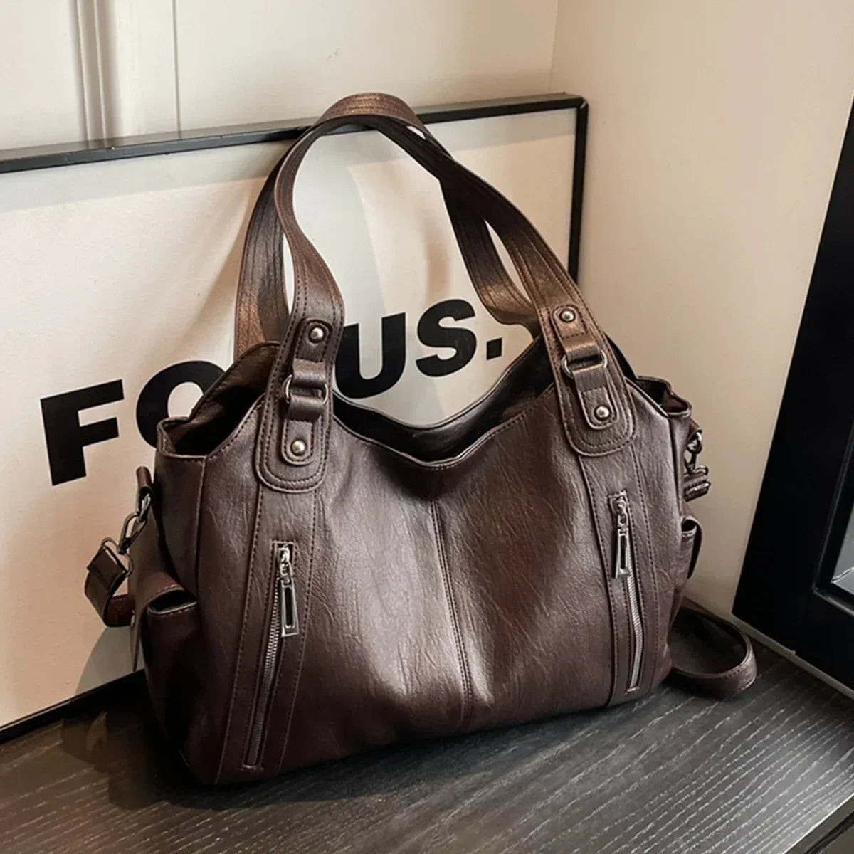 Luxury Soft Shoulder Tote Bag - Versatile Everyday Handbag