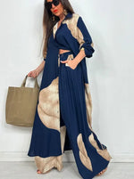 Load image into Gallery viewer, Women&#39;s Printed Long Shirt &amp; Pants Set – Spring/Summer Loose Fit Style | Ensemble chemise longue et pantalon imprimé pour femme – Coupe ample printemps/été
