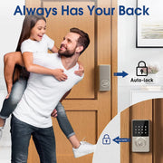 Smart Keypad Door Lock – PIN Code, Key Backup, IP66