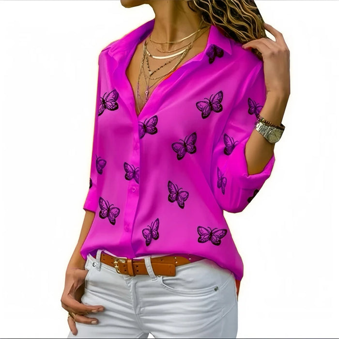 Ladies Shirt 9 Color Fashion Women's Hawaiian Shirt Long | OWNLUXE