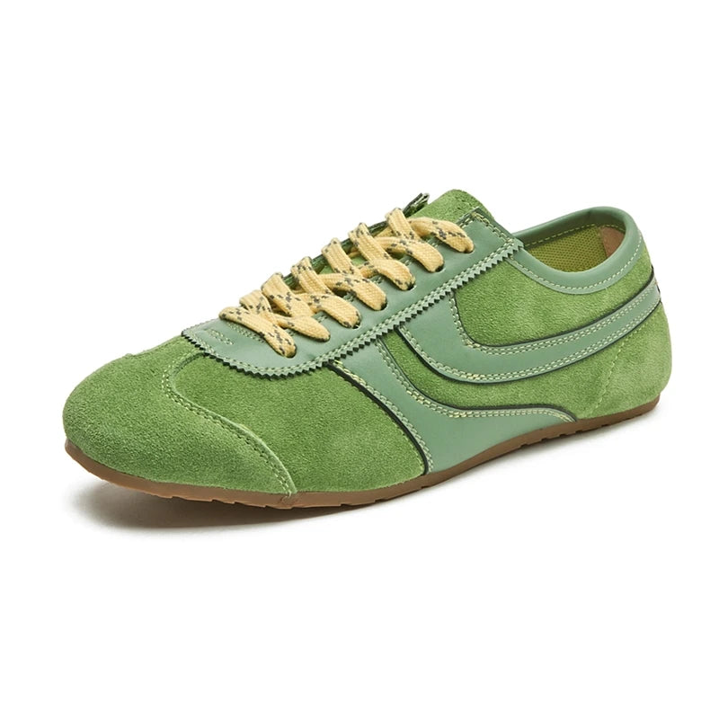 Women’s German-Inspired Leather Sneakers – Genuine Cowhide