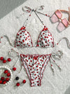 Halter Printed Bow-Detail Bikini Set | OWNLUXE