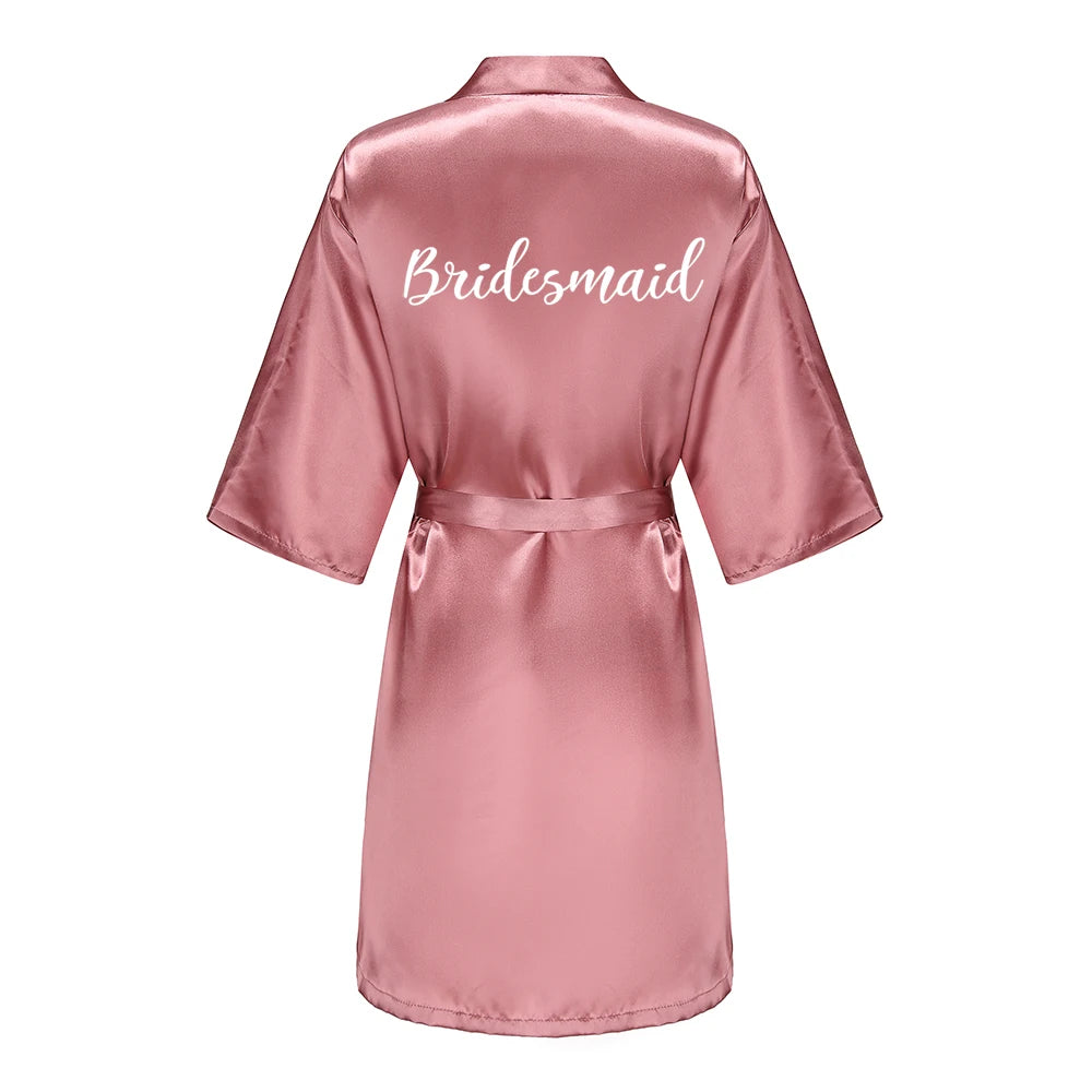 Satin Bridal Robe – Bridesmaid & Wedding Party Bathrobe | OWNLUXE