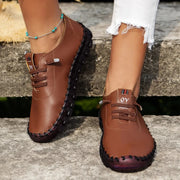 Women's Lace Leather Sneakers Shoes – Shop at OWNLUXE