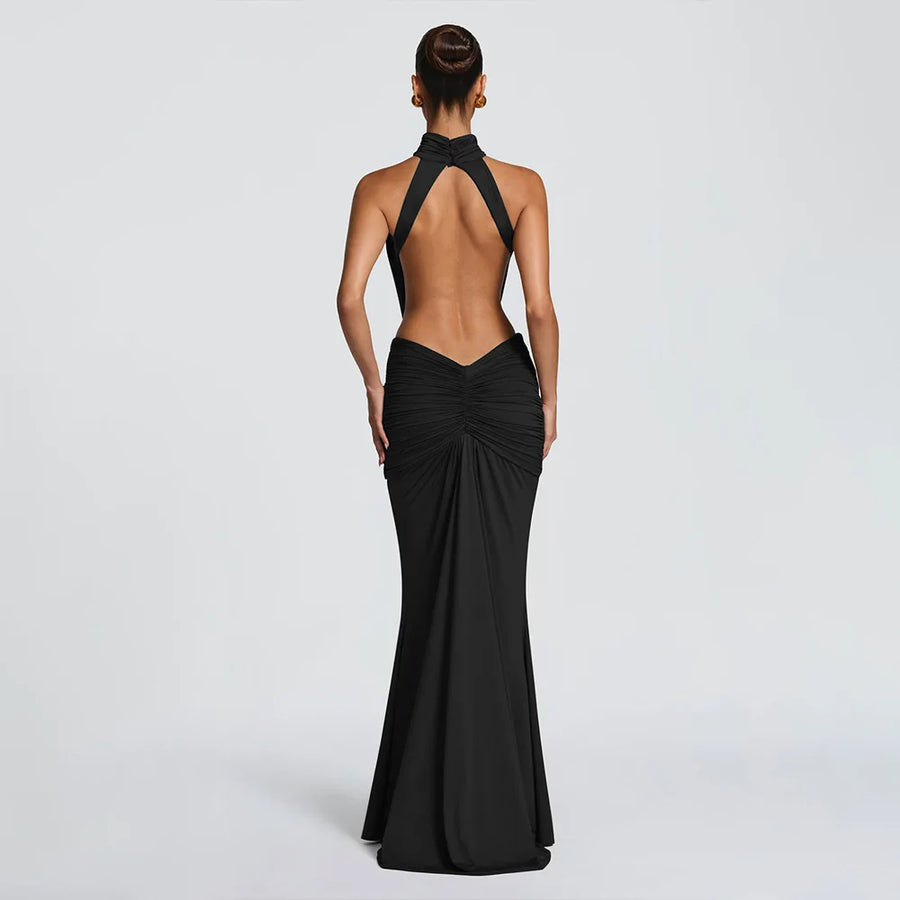 Backless Bodycon Turtleneck Dress | OWNLUXE