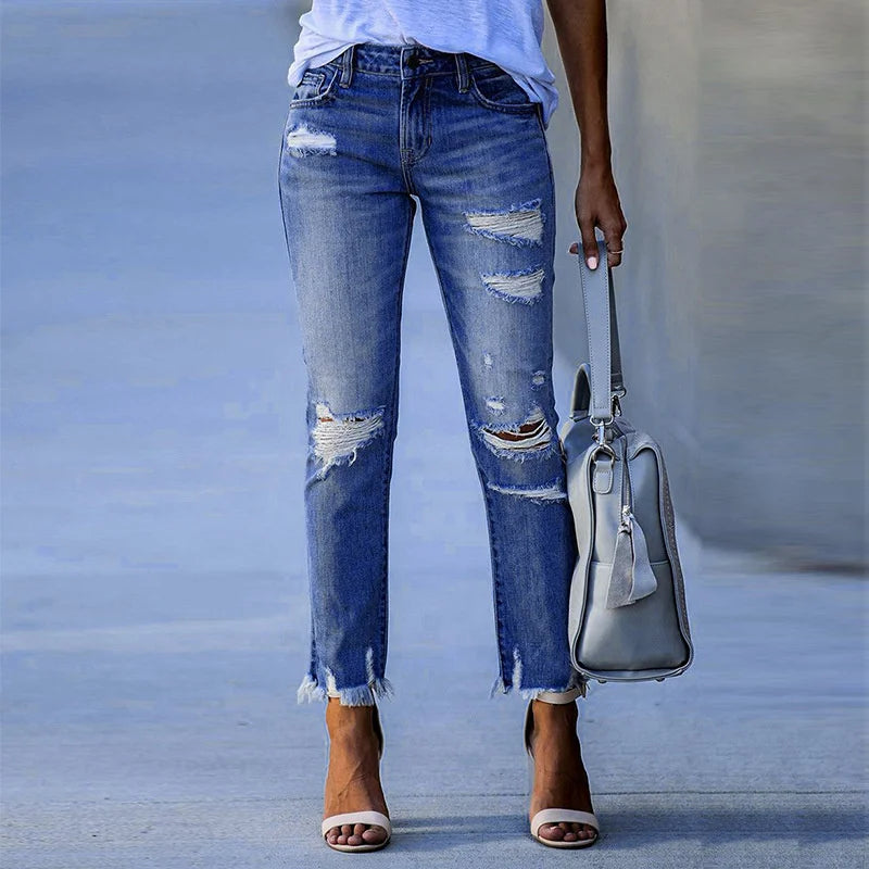 Broken Denim Pants | OWNLUXE