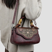3D Floral Print Crossbody Bag - Retro Designer Shoulder Handbag | OWNLUXE
