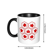 Maple Leaf Canada Canadian Is My Happy Place Mug Funny Ceramic Coffee Cups Tea Mugs Milk Cup Drinkware Gift for Friends