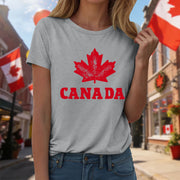 Canada Day Print T-Shirt Round Neck Short Sleeve | OWNLUXE