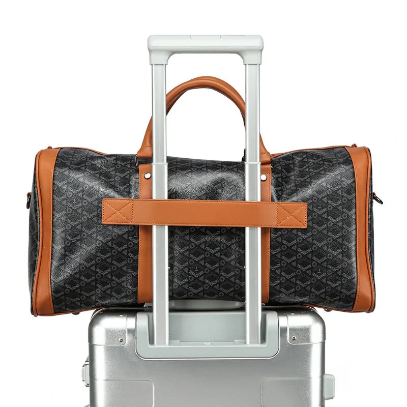 Spacious PU Leather Travel Duffel Bag | OWNLUXE
