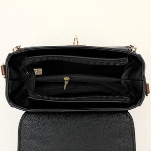 Square PU Leather Shoulder Bag – Party Ready | Sac d’Épaule Carré en Cuir PU – Prêt pour les Soirées