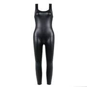 Faux Leather Wire-Free Bodysuit Shaper | OWNLUXE