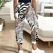 Leopard Print Drawstring Sport Pants | OWNLUXE