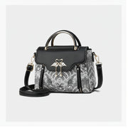 Women's Luxury Designer PU Leather Shoulder Bag - Casual Tote with Bow Decoration